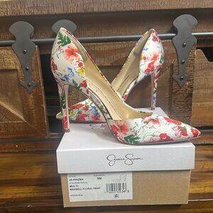 Jessica Simpson Women's Floral Print Heels - Multicolor